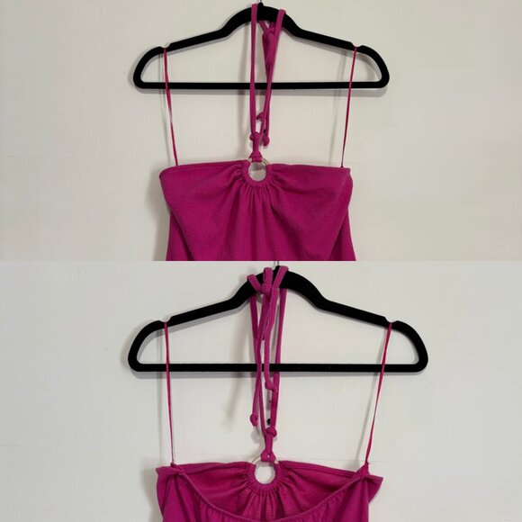 Old Navy Halter Tie-Neck Pink Romper - Size Large - Picture 3 of 8